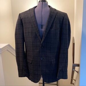 DANIEL HECHTER Wool Blazer Grey Plaid Size 42L NWOT